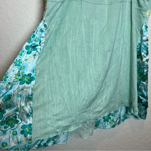 Y2K vintage silk babydoll floral lace sheer mesh velvet sequins  cami top fairy - Picture 7 of 8